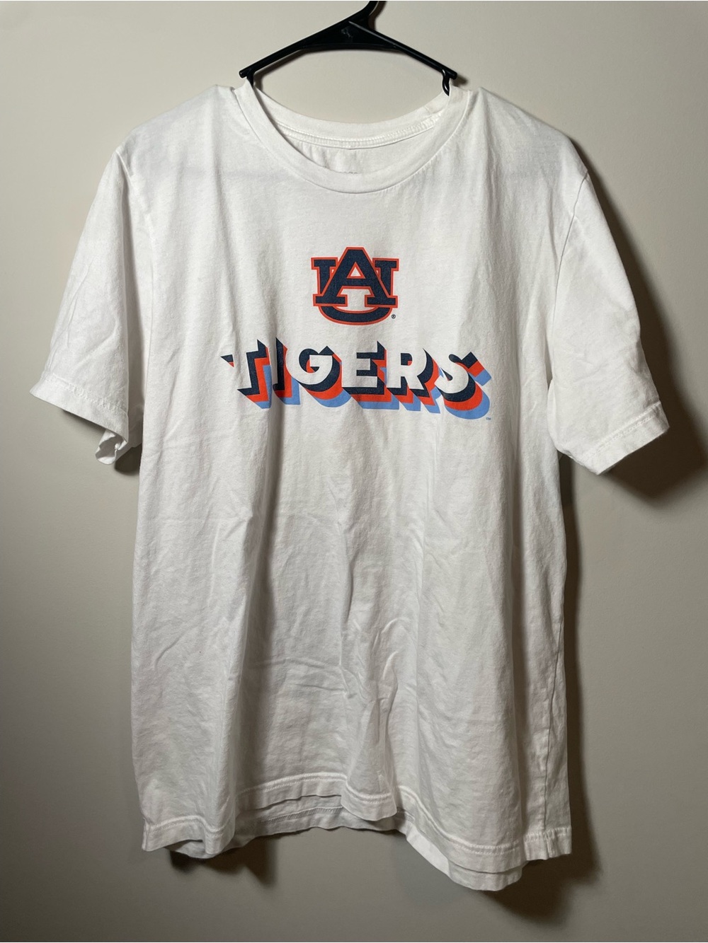 Auburn Tigers White Graphic Tee Mens XL